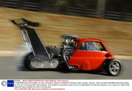 A 1959 BMW Isetta 300 'bubble' car with a V8 engine, based on a Mattel Hot Wheels model, Georgia, America - 29th Jan 2009