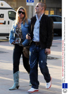 Fabio Cannavaro and his wife Daniela out and about in Madrid, Spain - 12 Mar 2009