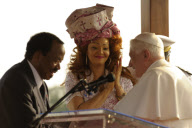 Pope Benoit XVI arrival at Yaounde / Cameroon