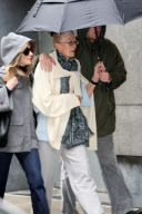 Liam Neeson heads to wife's wake