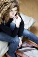 Young woman in various situations