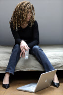 Young woman in various situations