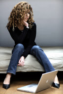 Young woman in various situations