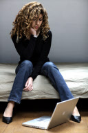 Young woman in various situations