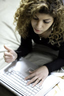 Young woman in various situations