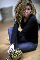 Young woman in various situations