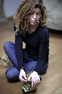 Young woman in various situations