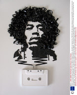 'Ghost in the machine' tape art by Erika Simmons, Atlanta, Georgia, America - Mar 2009