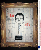 'Ghost in the machine' tape art by Erika Simmons, Atlanta, Georgia, America - Mar 2009