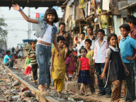 India Slums and Actors of Slumdog Millionaire