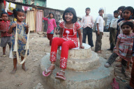 India Slums and Actors of Slumdog Millionaire