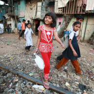India Slums and Actors of Slumdog Millionaire