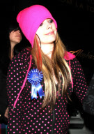Avril Lavigne Wears '#1 Bitch' Ribbon