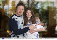Jools and Jamie Oliver with their new born daughter Petal Blossom Rainbow, Portland Hospital, London, Britain - 03 Apr 2009