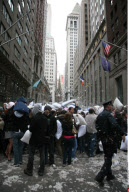 NY: PILLOW FIGHT ON WALL STREET