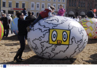 Life Size Easter Eggs on Display at Radhuset in Malmo, Sweden - 09 Apr 2009