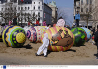 Life Size Easter Eggs on Display at Radhuset in Malmo, Sweden - 09 Apr 2009