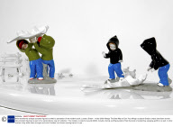 Artist transforms anitique porcelain figures to reflect a perception of the modern youth, London, Britain - 14 Apr 2009