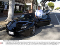 USA: Dustin Hoffman drives an electric sport car