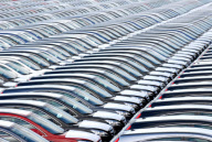 Honda Cars turn Southampton into giant car park, Britain - 27 Jan 2009
