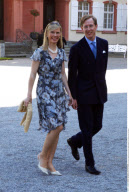 PRINCESS VICTORIA OF SWEDEN attending COUNT BJOERN BERNADOTTE's wedding on the island Mainau
