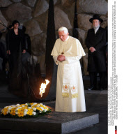 JERUSALEM : Pope Benedict XVI at Yad Vashem memorial