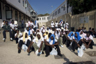 African Refugees and migrants in Lampedusa, Italy