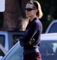EXCLUSIVE Hilary Swank cleans after her dog, gives the dog Smart Water