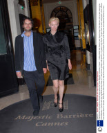 Tilda Swinton and boyfriend Sandro Kopp leave the Hotel Majestic in Cannes, France  - 14 May 2009