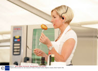 Heather Mills promotes her new restaurant V Bites at Foodies Festival, Brighton, Sussex, Britain