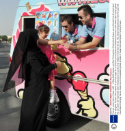 First Ice cream Van in Dubai, UAE - 15 May 2009
