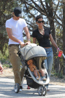 Halle and Gabriel take Nahla to the Topanga Days Festival
