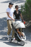 Halle and Gabriel take Nahla to the Topanga Days Festival