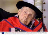 Henry Allingham presented with an Honorary Doctorate of Engineering from Southampton Solent University at Warsash Maritime Academy, Southampton, Britain - 22 May 2009