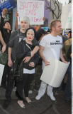 DREW BARRYMORE attending the Prop 8 Protest March in West Hollywood