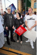 DREW BARRYMORE attending the Prop 8 Protest March in West Hollywood