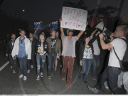 DREW BARRYMORE attending the Prop 8 Protest March in West Hollywood
