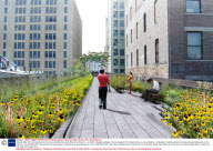 Disused New York railroad structure is to be converted into a park, New York, America - Jun 2009