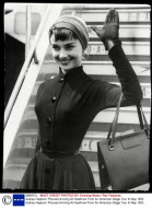 Audrey Hepburn Pictured Arriving At Heathrow From An American Stage Tour In May 1953.