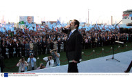 Lebanese parliamentary majority leader Saad Hariri rally at the Nejmeh Club Stadium in Beirut, Lebanon - 07 May 2009