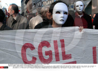 ITALY: Demos against Silvio Berlusconi's economic policies.
