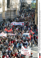 ITALY: Demos against Silvio Berlusconi's economic policies.