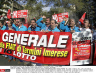 ITALY: Demos against Silvio Berlusconi's economic policies.