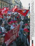 ITALY: Demos against Silvio Berlusconi's economic policies.
