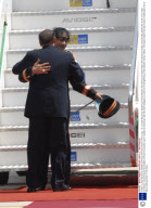 Leader of Libya Muammar Gaddafi arriving at Ciampino Airport, Rome, Italy - 10 Jun 2009