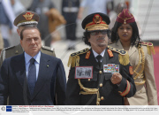 Leader of Libya Muammar Gaddafi arriving at Ciampino Airport, Rome, Italy - 10 Jun 2009