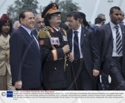 Leader of Libya Muammar Gaddafi arriving at Ciampino Airport, Rome, Italy - 10 Jun 2009