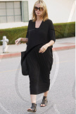Preggers HEIDI KLUM rocks in her frock while leaving the "Byron & Tracey" hair salon in Beverly Hills