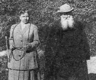 Leo Tolstoy with his wife Sofia