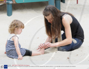 Milla Jovovich, husband Paul Anderson and daughter Ever Anderson at the Park in Beverly Hills, California, America - 21 Jun 2009